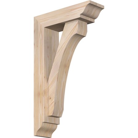 Ekena Millwork Legacy Traditional Smooth Bracket w/ Offset Brace, Douglas Fir, 5 1/2"W x 18"D x 30"H BKT0604X18X30LEC01SDF